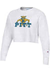 Main image for Champion Pitt Panthers Womens  Reverse Weave Cropped Boyfriend Crew Sweatshirt