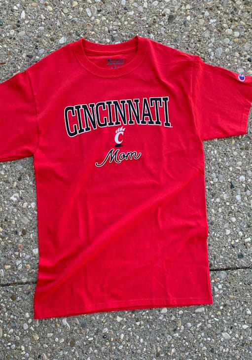 Cincinnati Bearcats Red Champion Mom Short Sleeve T-Shirt