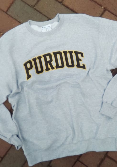 Champion Purdue Boilermakers Powerblend Twill Sweatshirt - Grey