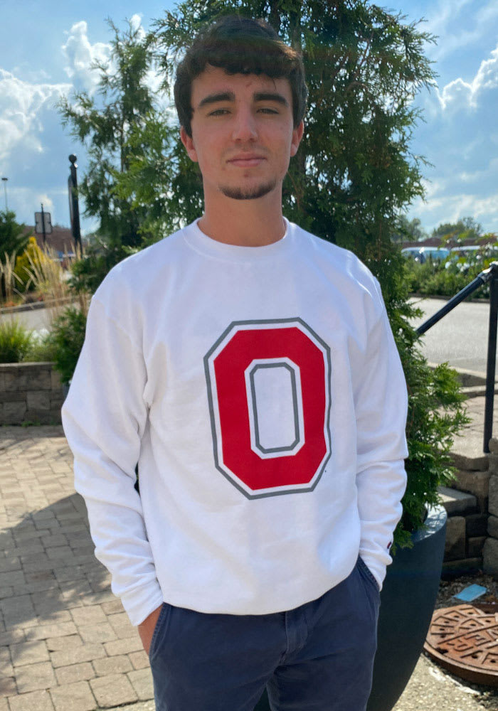 Champion Mens White Ohio State Buckeyes Powerblend Design