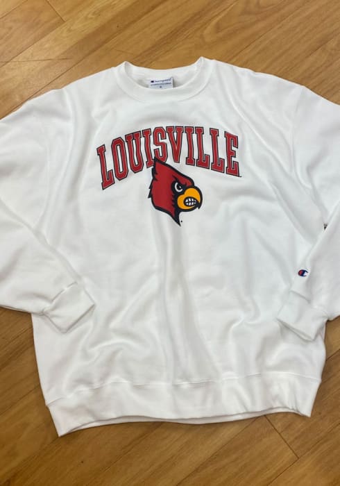 Champion Louisville Cardinals Arch Mascot Sweatshirt - White