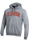 Main image for Champion Clemson Tigers Mens Grey Arch Twill Long Sleeve Hoodie
