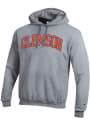 Clemson Tigers Champion Arch Twill Hooded Sweatshirt - Grey