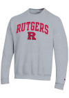 Main image for Mens Rutgers Scarlet Knights Grey Champion Arch Mascot Crew Sweatshirt