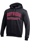 Main image for Mens Rutgers Scarlet Knights Black Champion Arch Name Hooded Sweatshirt