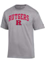 Rutgers Scarlet Knights Champion Arch Mascot T Shirt - Grey