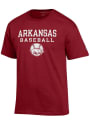 Arkansas Razorbacks Champion Baseball T Shirt - Cardinal