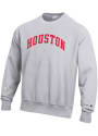 Houston Cougars Champion Reverse Weave Crew Sweatshirt - Grey