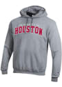 Houston Cougars Champion Twill Powerblend Hooded Sweatshirt - Grey