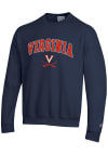 Main image for Champion Virginia Cavaliers Mens Navy Blue Arch Mascot Powerblend Long Sleeve Crew Sweatshirt