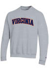 Main image for Champion Virginia Cavaliers Mens Grey Twill Powerblend Long Sleeve Crew Sweatshirt