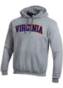 Virginia Cavaliers Champion Twill Powerblend Hooded Sweatshirt - Grey
