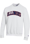 Main image for Champion Illinois Fighting Illini Mens White Arch Name Long Sleeve Crew Sweatshirt