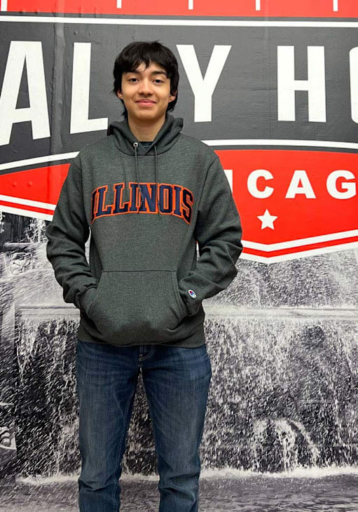Champion Illinois Fighting Illini Mens CHARCOAL Arch Name Hoodie