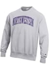 Main image for Mens Northwestern Wildcats Grey Champion Arch Name Crew Sweatshirt
