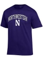 Northwestern Wildcats Champion Arch Mascot T Shirt - Purple