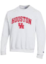 Houston Cougars Champion Arch Mascot Powerblend Crew Sweatshirt - White