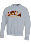 Main image for Champion Loyola Ramblers Mens Grey Arch Name Long Sleeve Crew Sweatshirt
