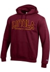 Main image for Champion Loyola Ramblers Mens Maroon Arch Name Long Sleeve Hoodie