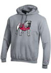 Main image for Champion Georgia Bulldogs Mens Grey Vintage Logo Long Sleeve Hoodie