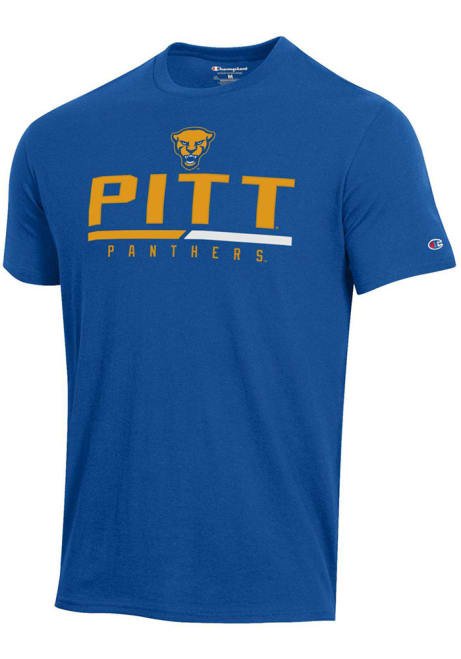 Pitt Panthers Blue Champion Stadium Short Sleeve T Shirt