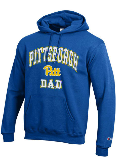 Mens Pitt Panthers Blue Champion Dad Number One Hooded Sweatshirt