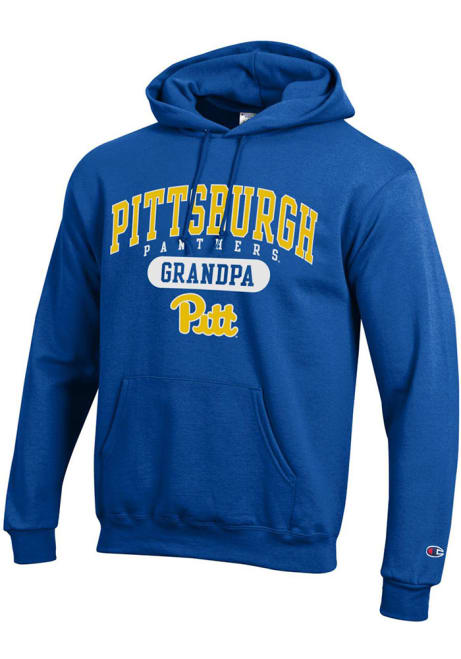 Mens Pitt Panthers Blue Champion Grandpa Pill Hooded Sweatshirt