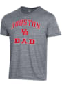Houston Cougars Champion Dad Number One Fashion T Shirt - Grey