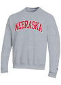Nebraska Cornhuskers Champion Arch Crew Sweatshirt - Grey