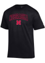 Nebraska Cornhuskers Champion Arch Mascot T Shirt - Black