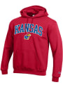 Kansas Jayhawks Champion Arch Mascot Twill Hooded Sweatshirt - Red