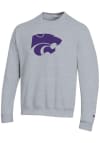 Main image for Champion K-State Wildcats Mens Grey Big Logo Twill Long Sleeve Crew Sweatshirt