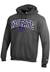 Main image for Mens K-State Wildcats Charcoal Champion Arch Mascot Twill Hooded Sweatshirt