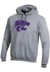 Main image for Mens K-State Wildcats Grey Champion Big Logo Twill Hooded Sweatshirt