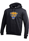 Main image for Mens Pitt Panthers Black Champion Panther Head Hooded Sweatshirt