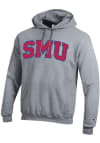 Main image for Champion SMU Mustangs Mens Grey Arch Twill Long Sleeve Hoodie