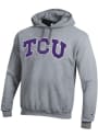 TCU Horned Frogs Champion Arch Twill Hooded Sweatshirt - Grey