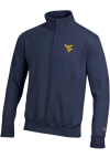Main image for Champion West Virginia Mountaineers Mens Navy Blue Fleece Long Sleeve 1/4 Zip Pullover