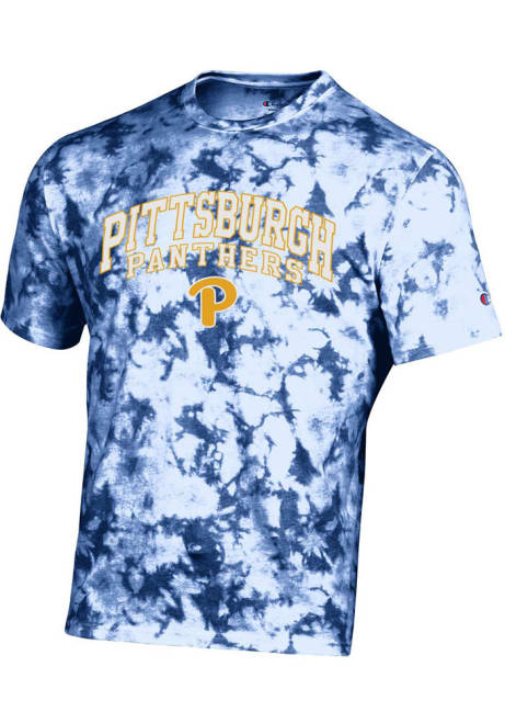 Pitt Panthers Blue Champion Crush Tie Dye Short Sleeve T Shirt