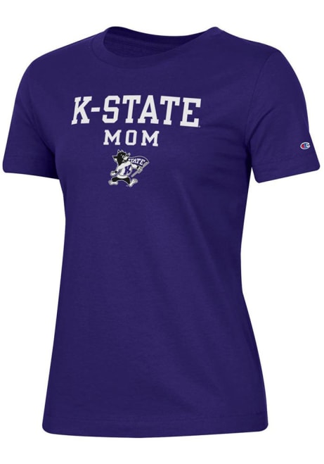 K-State Wildcats Purple Champion Willie Mom Short Sleeve T-Shirt
