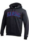 Main image for Champion Kansas Jayhawks Mens Black Arch Twill Long Sleeve Hoodie