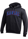 Kansas Jayhawks Champion Arch Twill Hooded Sweatshirt - Black