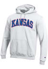 Main image for Champion Kansas Jayhawks Mens White Arch Twill Long Sleeve Hoodie