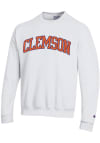 Main image for Champion Clemson Tigers Mens White Arch Tackle Long Sleeve Crew Sweatshirt