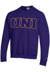 Main image for Champion Northern Iowa Panthers Mens Purple Twill Powerblend Long Sleeve Crew Sweatshirt