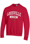 Main image for Champion Louisville Cardinals Mens Red ALUMNI PILL Long Sleeve Crew Sweatshirt