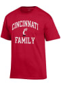Cincinnati Bearcats Champion ARCH LOGO FAMILY T Shirt - Red