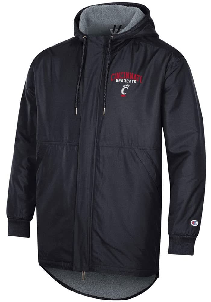 Mens Cincinnati Bearcats Black Champion Stadium Sherpa Heavyweight Jacket