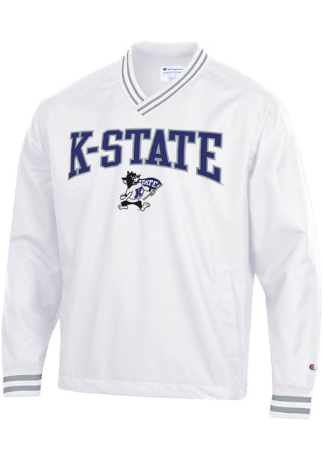 Mens K-State Wildcats White Champion Scout Design Pullover Jackets