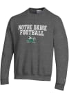 Main image for Champion Notre Dame Fighting Irish Mens Charcoal STACKED FOOTBALL Long Sleeve Crew Sweatshirt